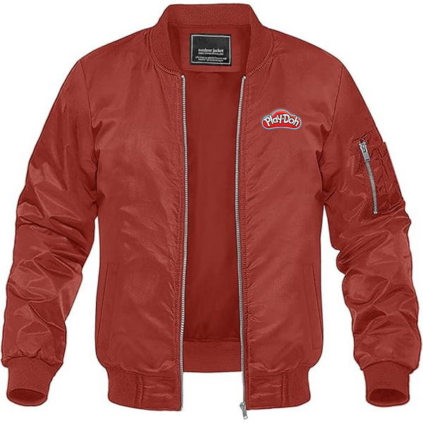 Men's Play Doh Lightweight Bomber Jacket Windbreaker Softshell Varsity Jacket Coat