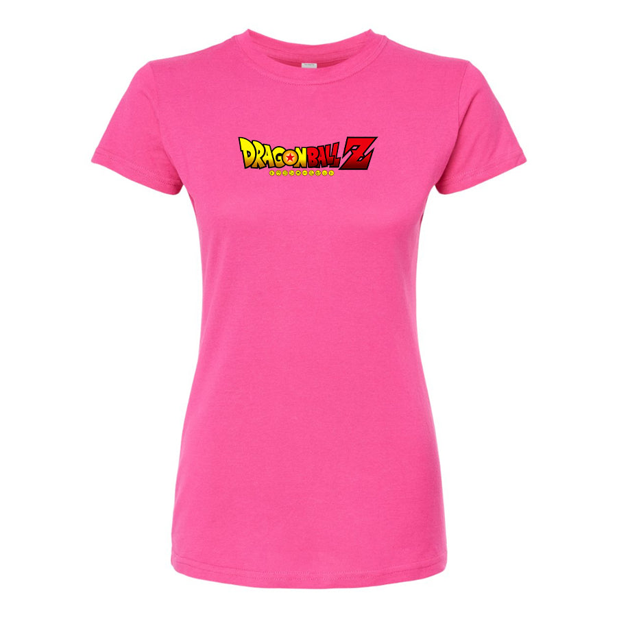 Women's Dragon Ball Z Cartoon Title Round Neck T-Shirt