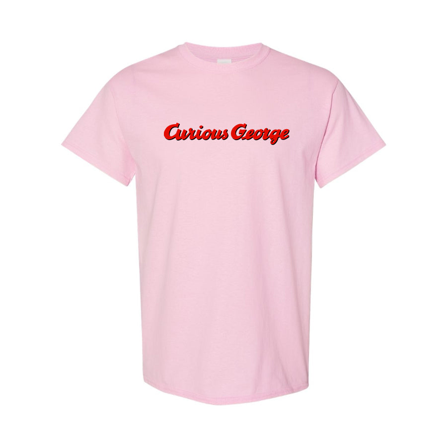 Men's Curious George Cartoon Cotton T-Shirt