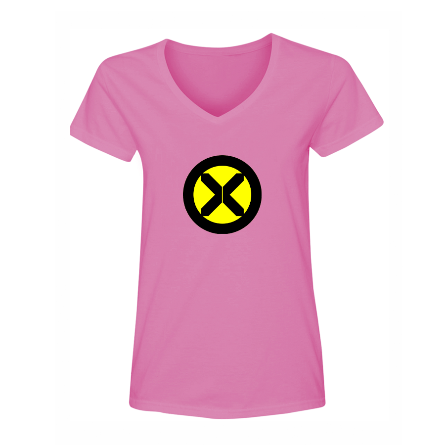 Women's X-Men Marvel Comics Superhero V-Neck T-Shirt