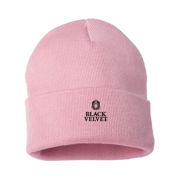 Black Velvet Logo Beanie Hat