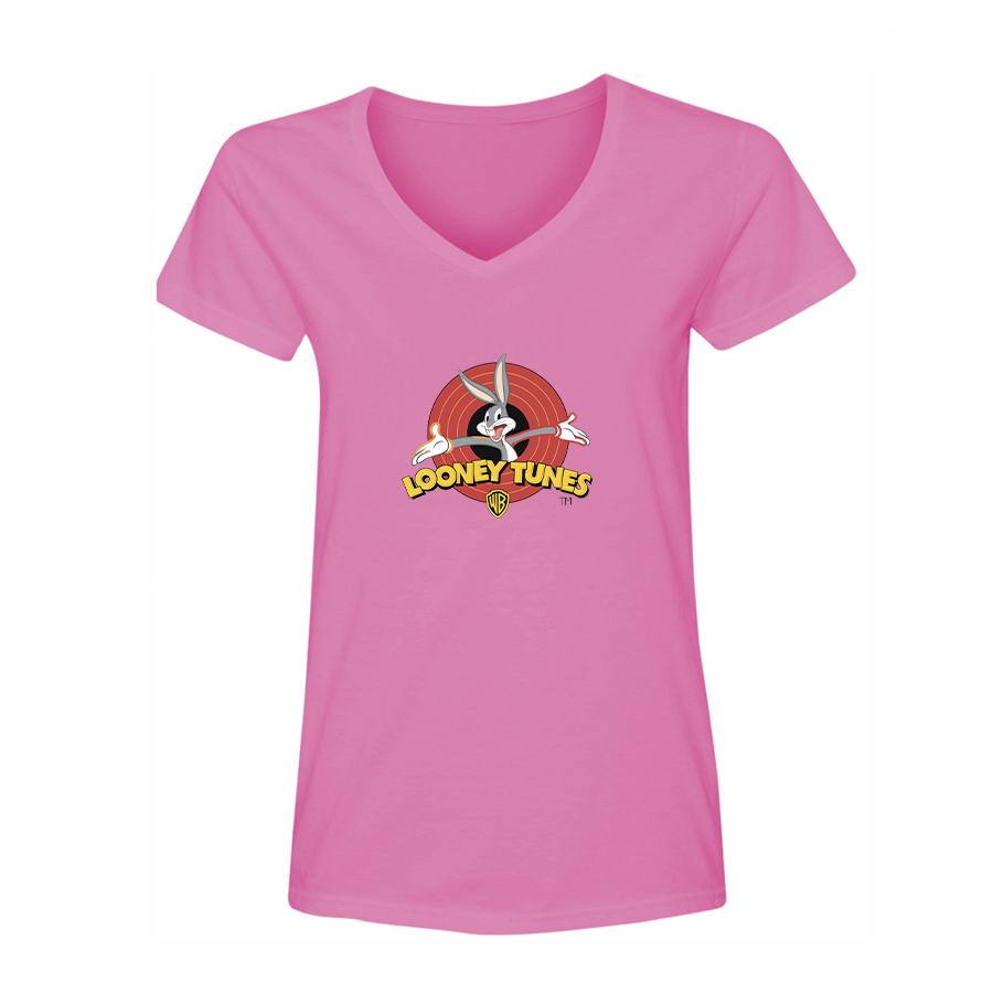 Women's Looney Tunes Warner Brothers Cartoon V-Neck T-Shirt