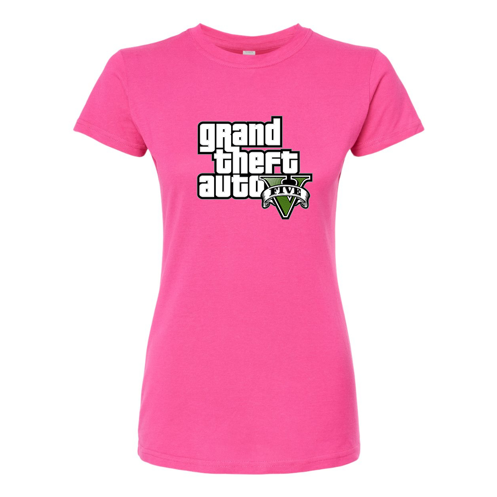 Women’s GTA 5 Grand Theft Auto V Round Neck T-Shirt Game