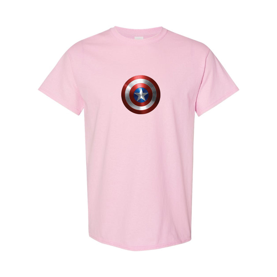 Youth Kids Captain America Superhero Cotton T-Shirt