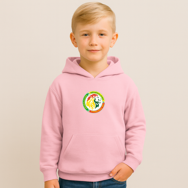 Youth Kids Senegal National Soccer Team Pullover Hoodie