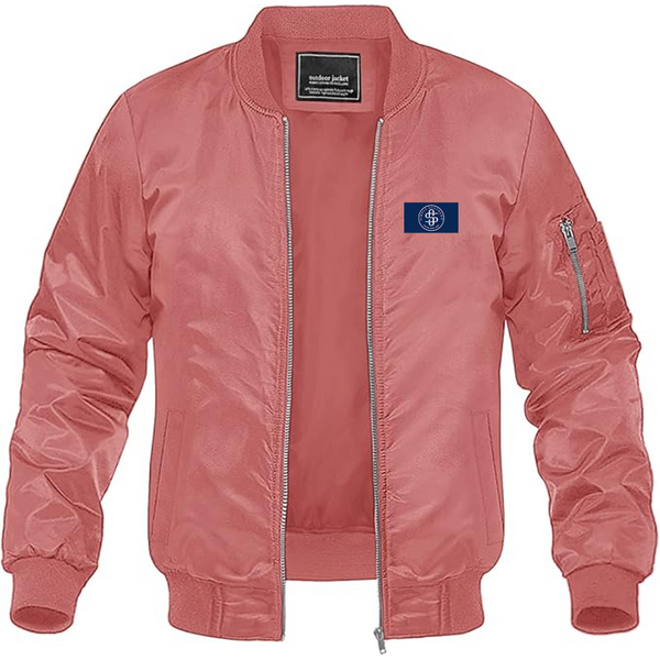 Men's Simply Southern Logo Lightweight Bomber Jacket Windbreaker Softshell Varsity Jacket Coat