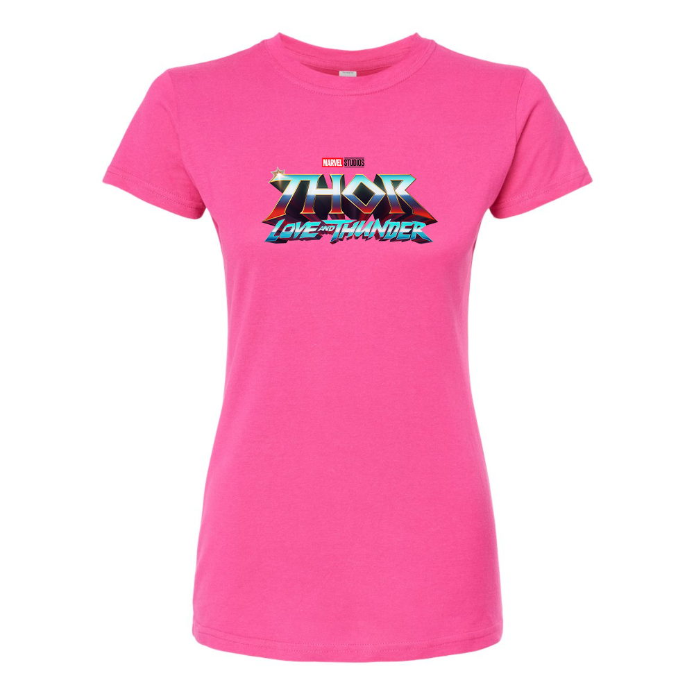 Women's Thor Love & Thunder Superhero  Round Neck T-Shirt