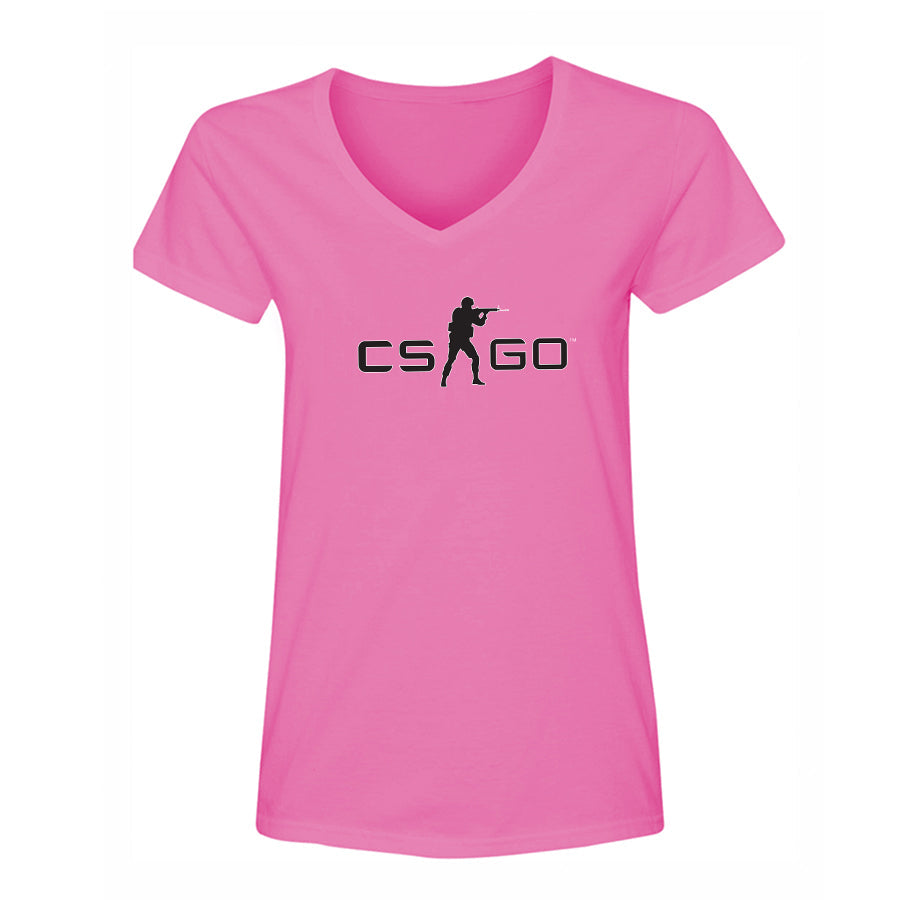 Women's Counter Strike GO Game V-Neck T-Shirt