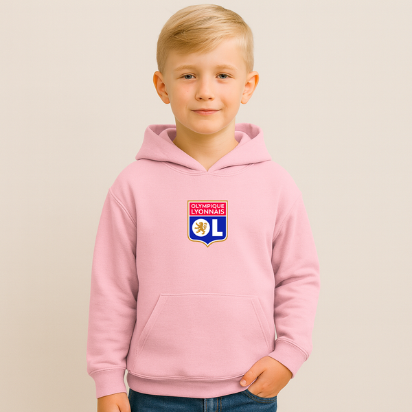 Youth Kids Olympique Lyonnais FC Pullover Hoodie
