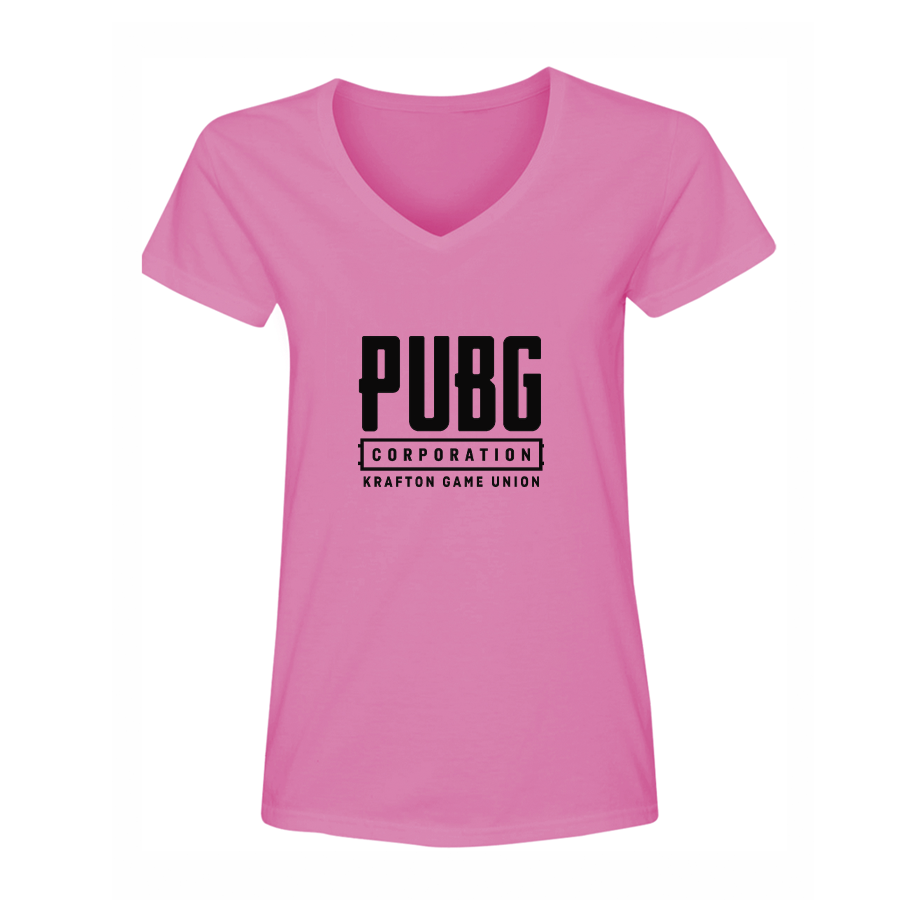 Women's PUBG Multiplayer Shooting Game V-Neck T-Shirt