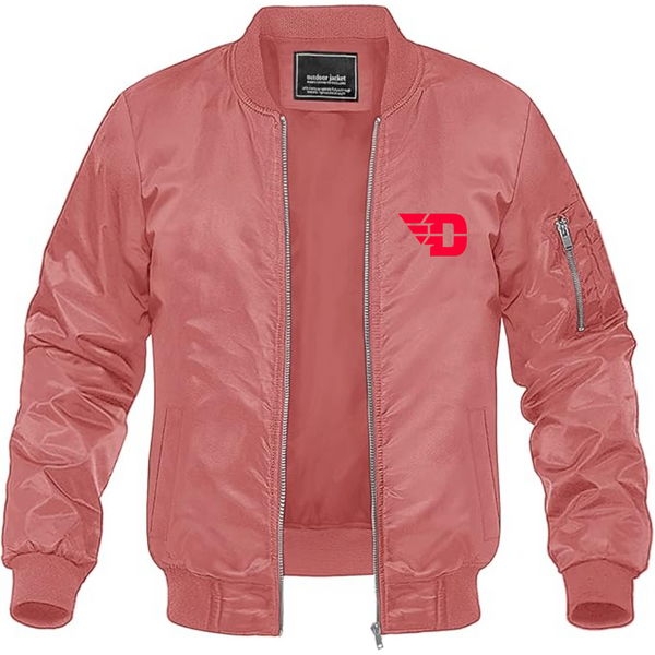 Men's  Dayton Flyers Lightweight Bomber Jacket Windbreaker Softshell Varsity Jacket Coat