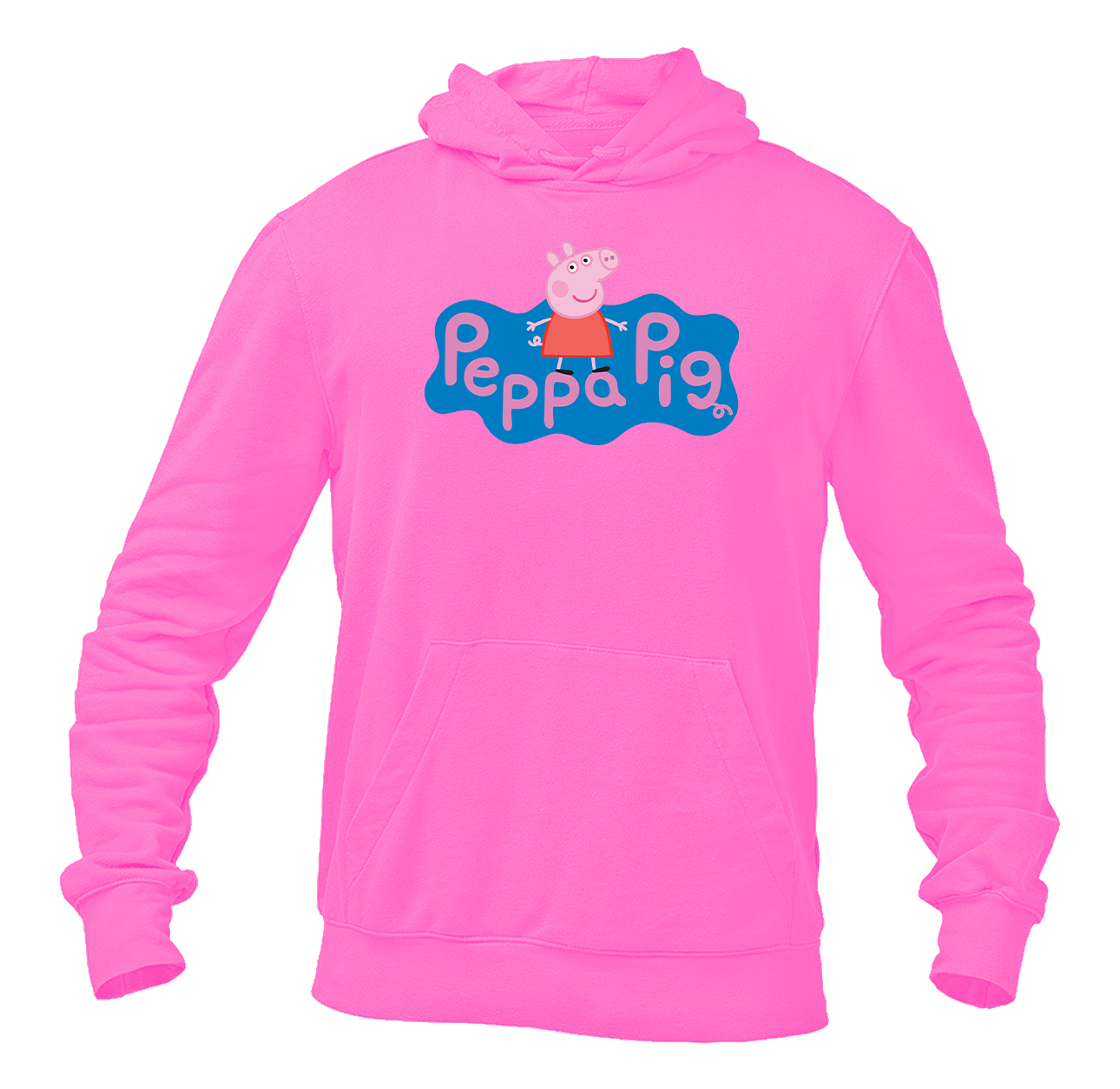 Men's Pegga Pig Cartoon Pullover Hoodie