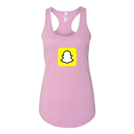 Women's Snapchat Social Racerback Tank Top