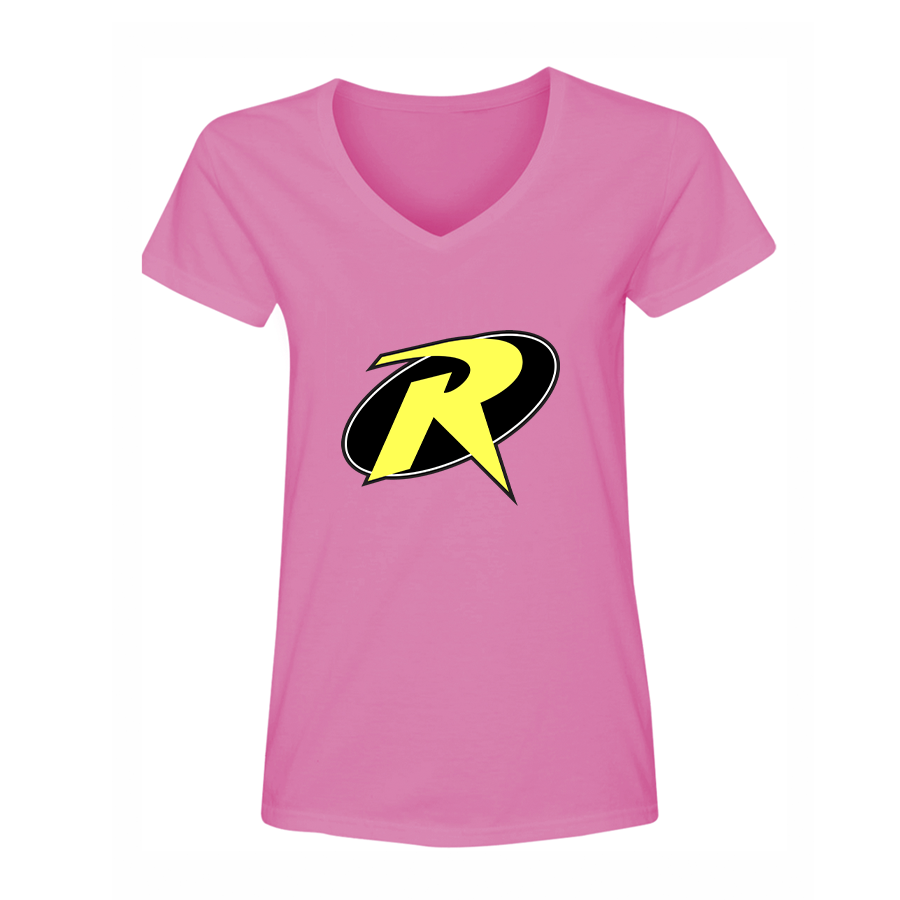 Women's Robin DC Comics Superhero V-Neck T-Shirt