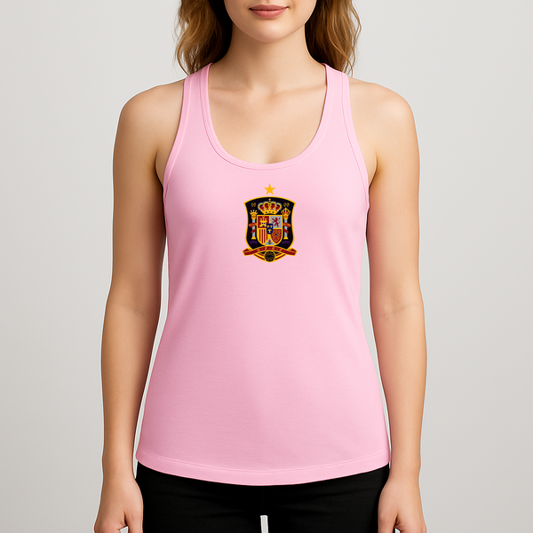 Women's Spain National Soccer Team Racerback Tank Top