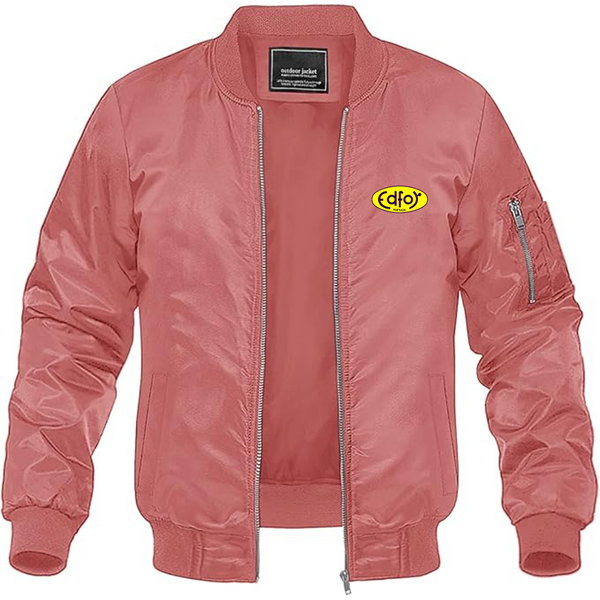 Men's Edfor Grand Sport Logo Lightweight Bomber Jacket Windbreaker Softshell Varsity Jacket Coat