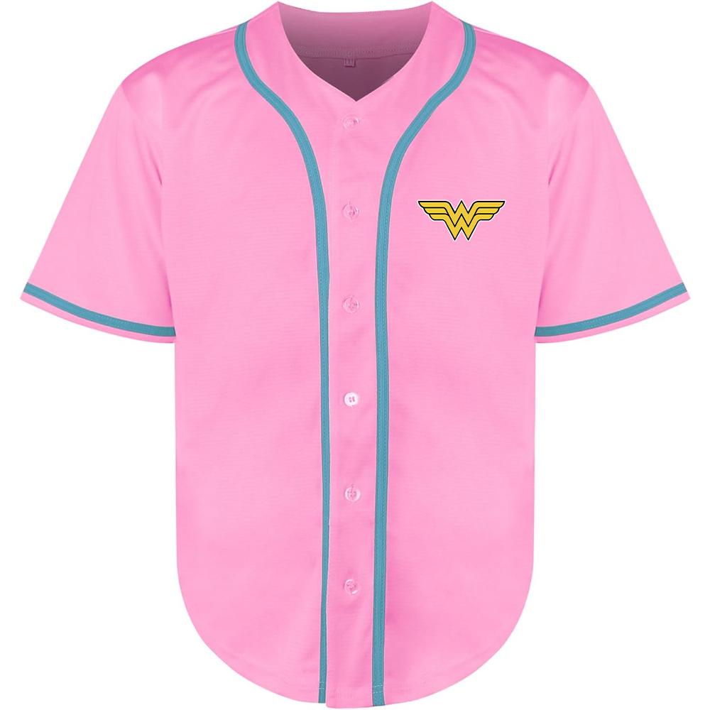 Men's Wonder Woman Superhero Baseball Jersey