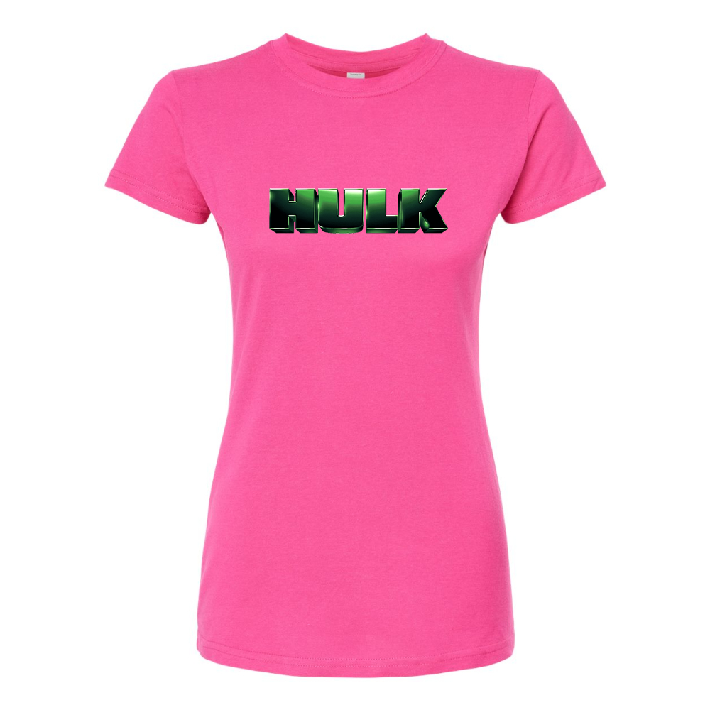 Women's The Hulk Marvel Superhero Round Neck T-Shirt