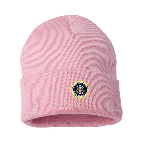 USA President Seal Logo Beanie Hat