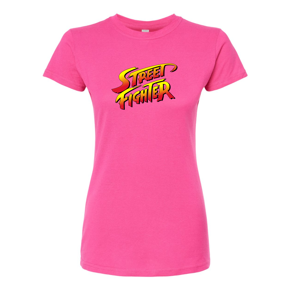 Women's Street Fighter Game Round Neck T-Shirt