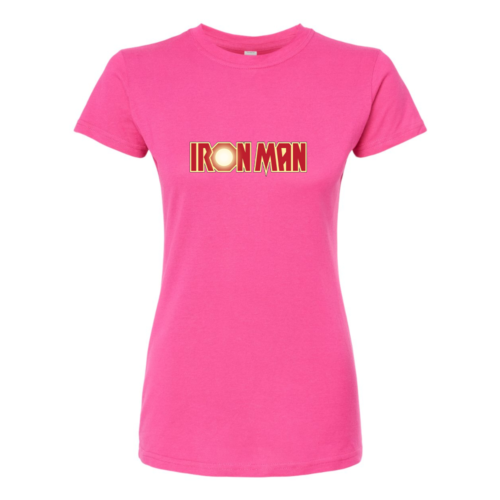 Women’s Iron Man Marvel Superhero Round Neck T-Shirt