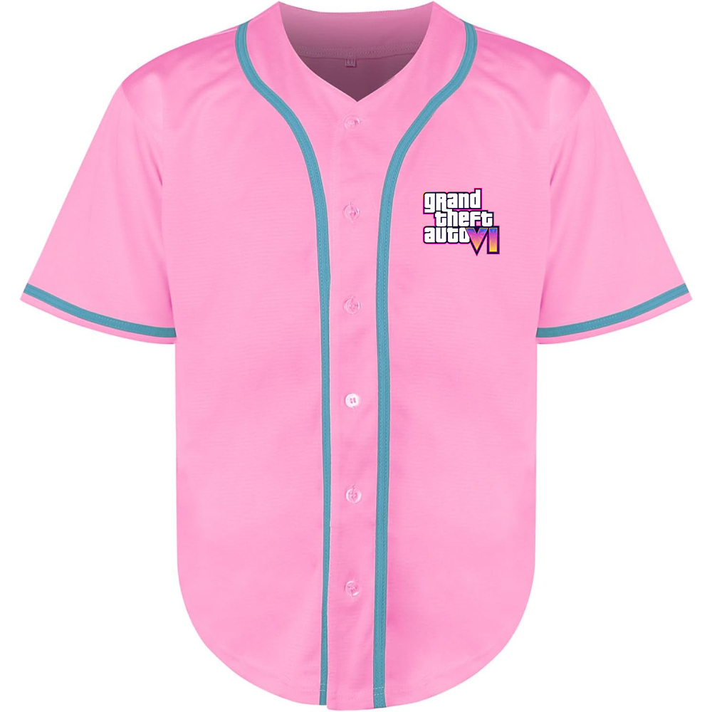 Men's GTA 6 Grand Theft Auto VI Baseball Jersey Game