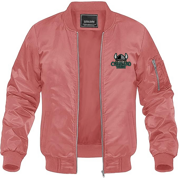 Men's Cleveland State Vikings  Lightweight Bomber Jacket Windbreaker Softshell Varsity Jacket Coat