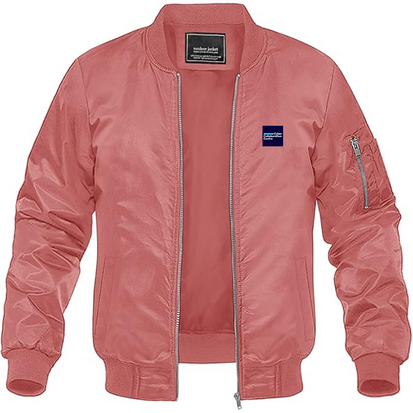Men's Australian Cyber Collaboration Centre Logo Lightweight Bomber Jacket Windbreaker Softshell Varsity Jacket Coat