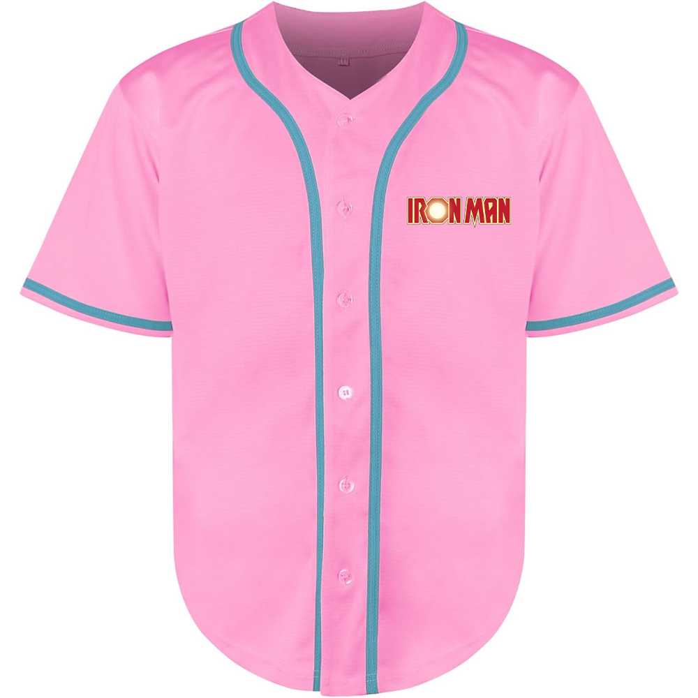 Men's Iron Man Marvel Superhero Baseball Jersey