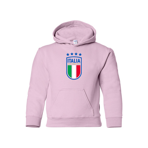 Youth Kids Italy National Soccer Pullover Hoodie