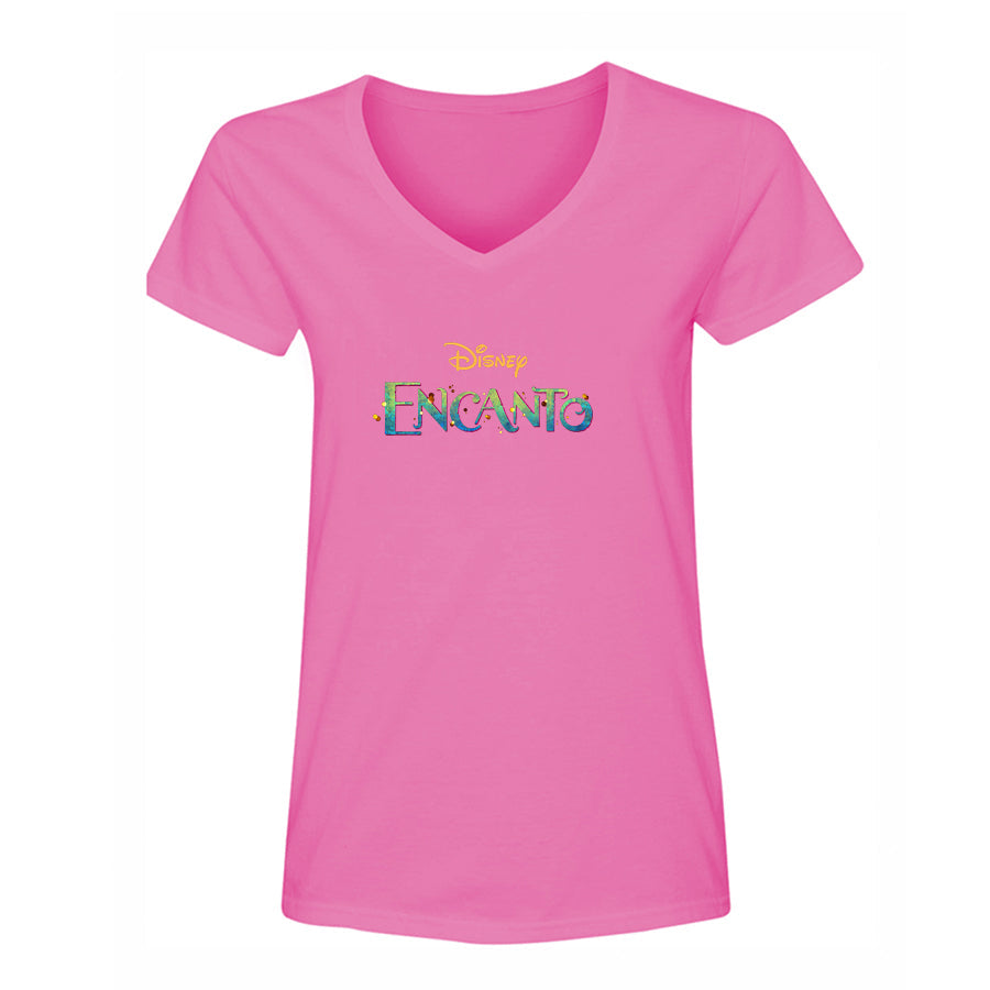 Women's Encanto Disney Cartoon V-Neck T-Shirt