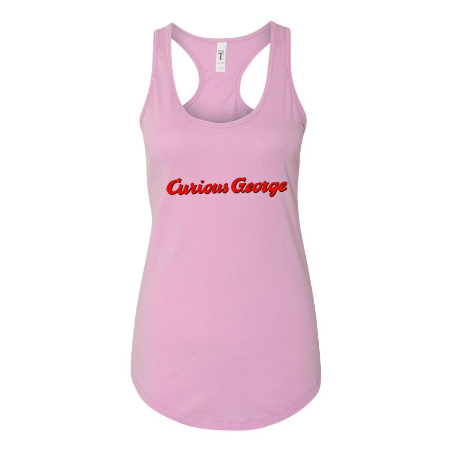 Women's Curious George Cartoon Racerback Tank Top