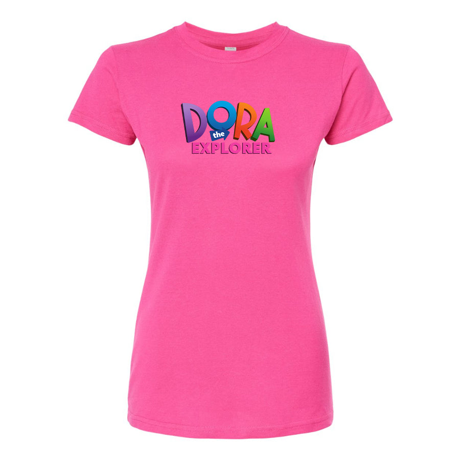 Women's Dora The Explorer Cartoon Round Neck T-Shirt