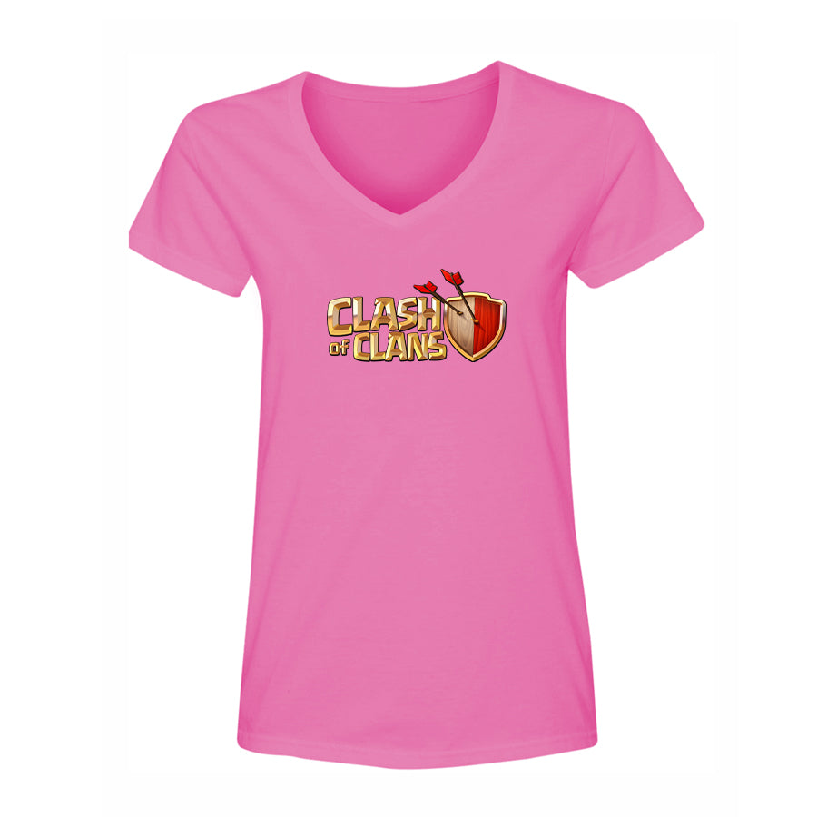 Women's Clash of Clans Game V-Neck T-Shirt