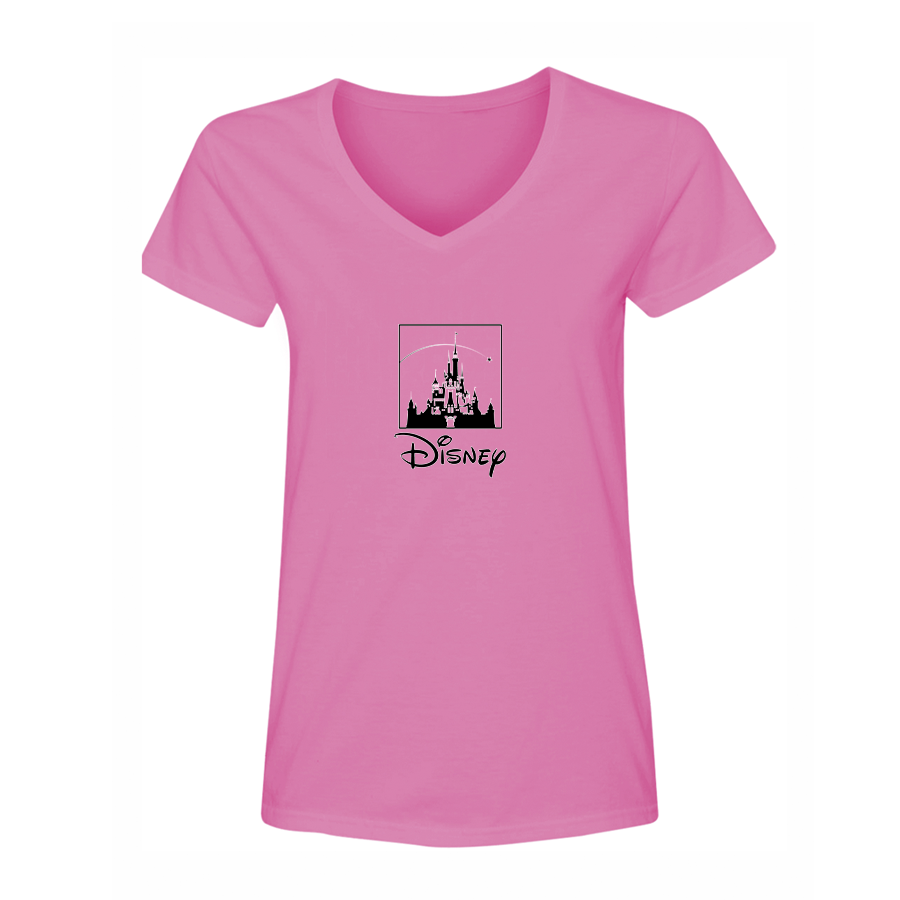 Women's Walt Disney Cartoon  V-Neck T-Shirt