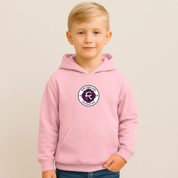 Youth Kids New England Revolution FC Pullover Hoodie