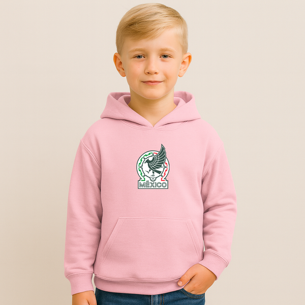 Youth Kids Mexico Soccer Pullover Hoodie