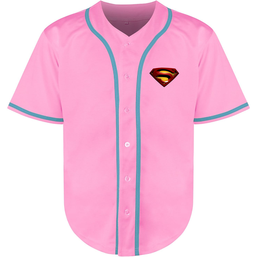 Men's Superman Superhero Baseball Jersey