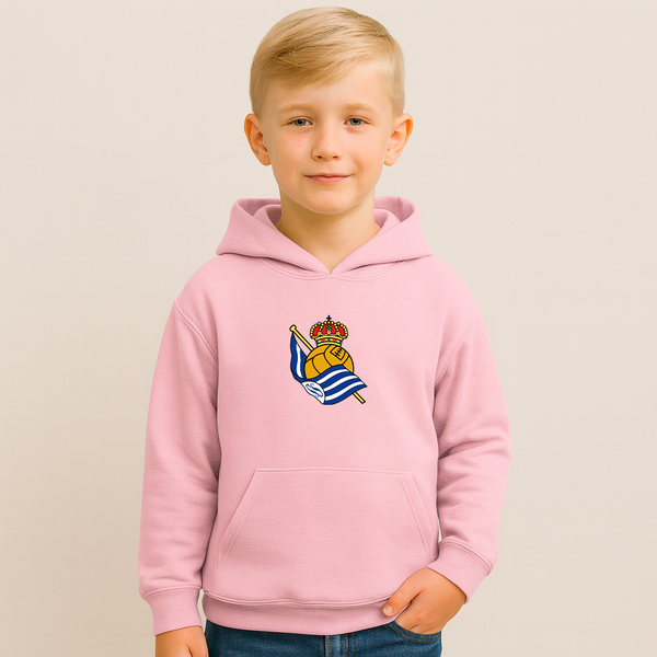 Youth Kids Real Sociedad FC Pullover Hoodie