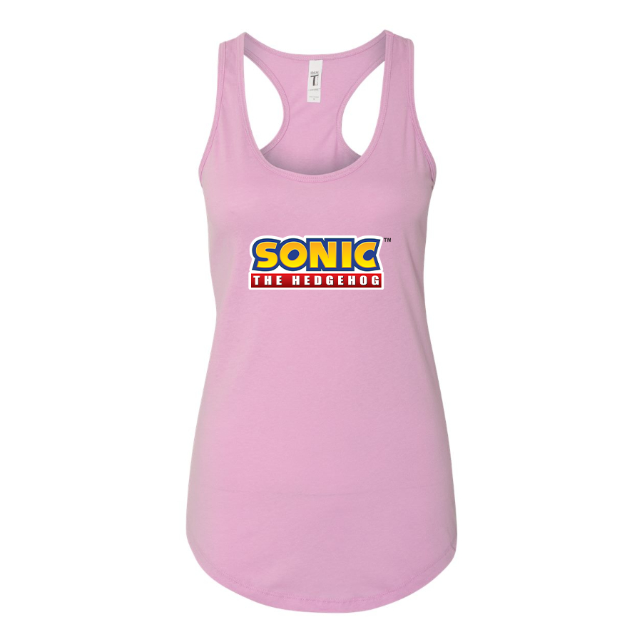 Women's Sonic The Hedgehog Cartoon Racerback Tank Top