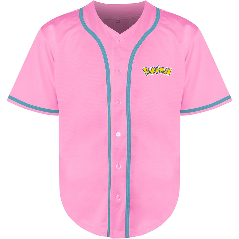 Men's Pokemon Cartoon Baseball Jersey
