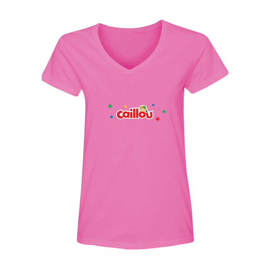 Women's Caillou Cartoons  V-Neck T-Shirt