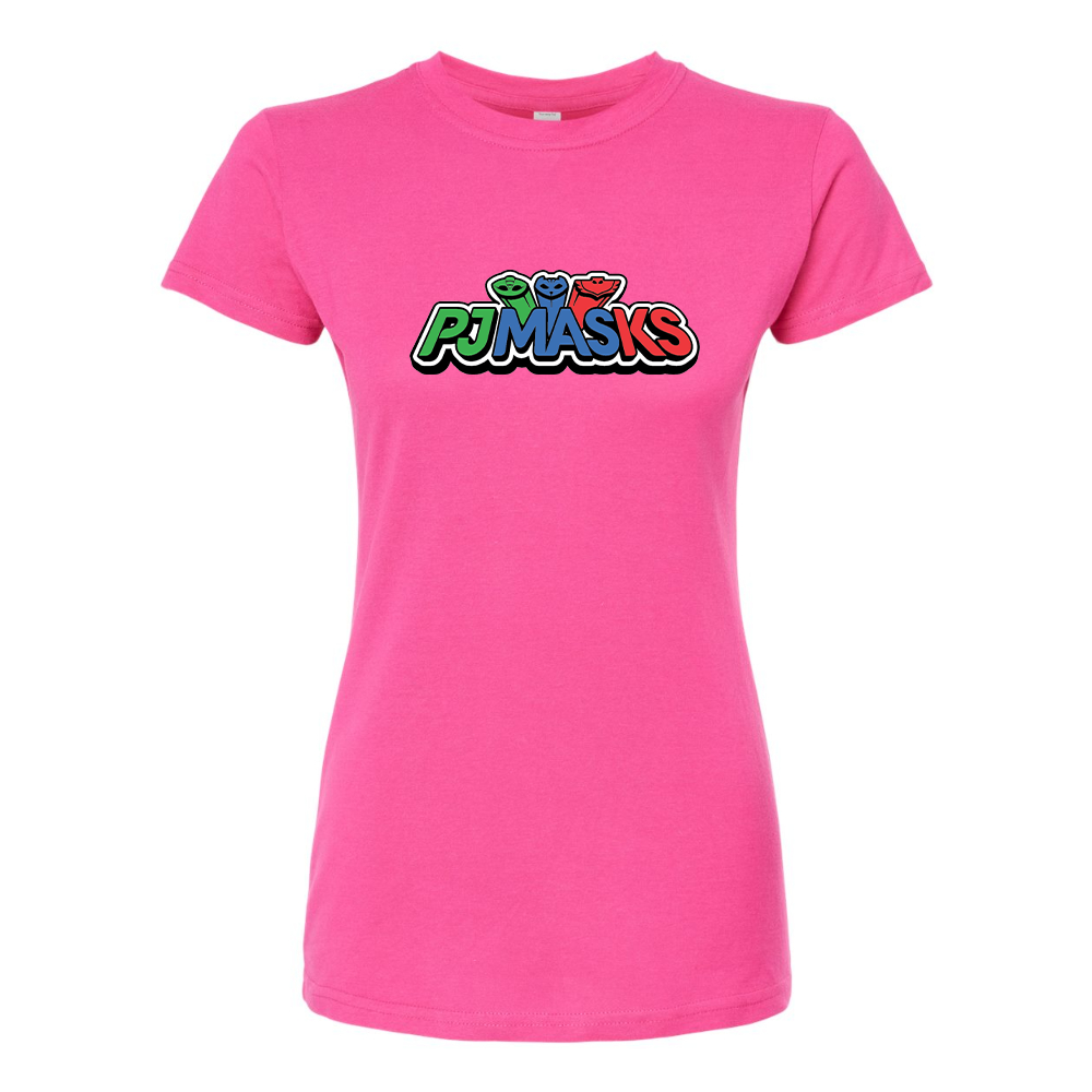 Women's PJ Masks Cartoon Round Neck T-Shirt