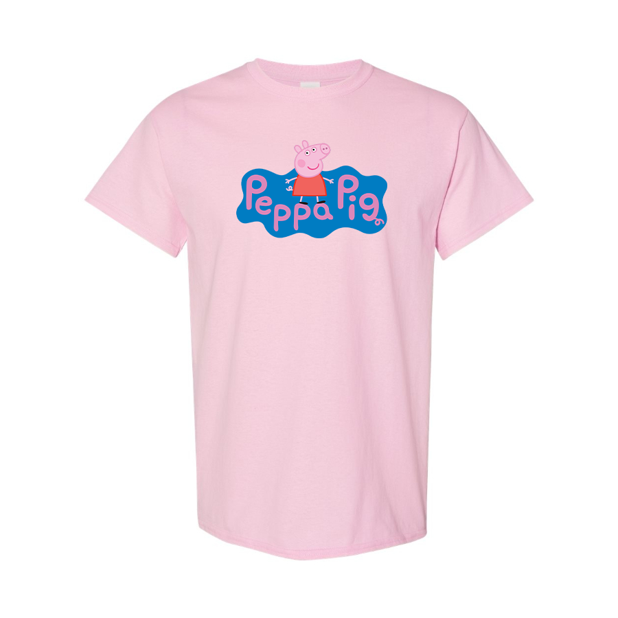 Youth Kids Pegga Pig Cartoon Cotton T-Shirt