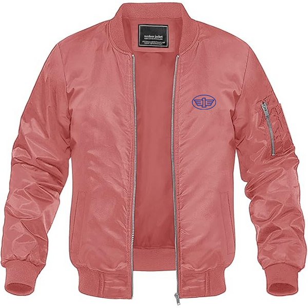 Men's FAW Logo Lightweight Bomber Jacket Windbreaker Softshell Varsity Jacket Coat