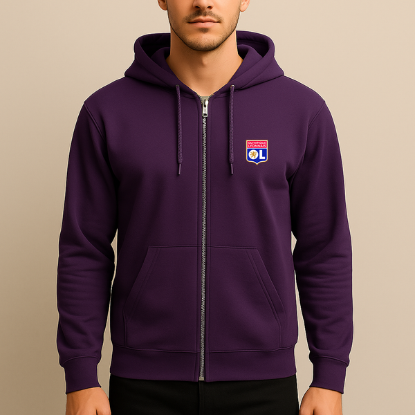 Men's Olympique Lyonnais FC Zipper Hoodie