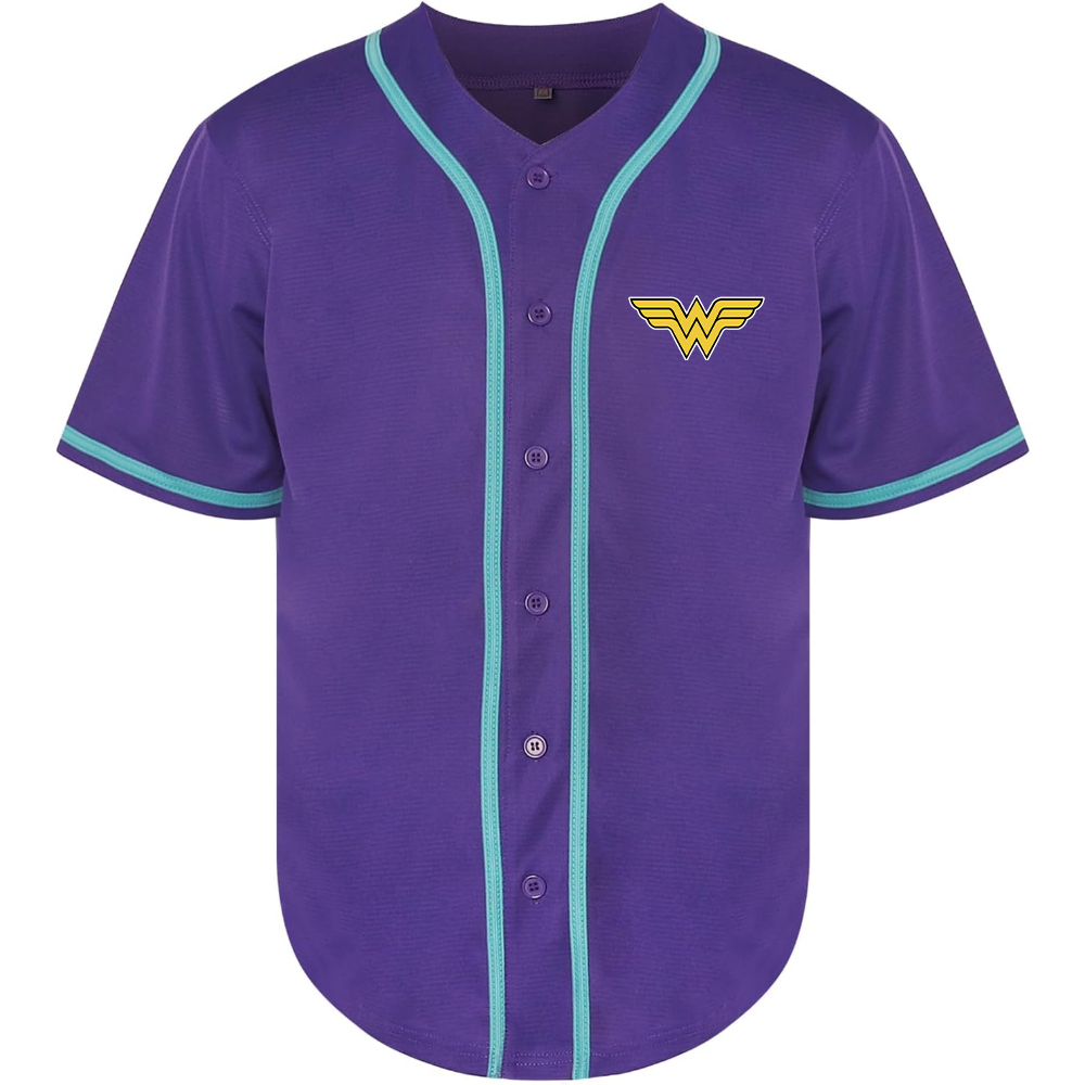 Men's Wonder Woman Superhero Baseball Jersey