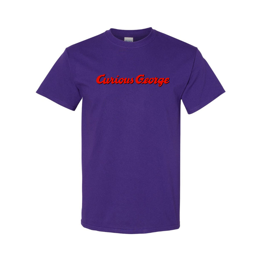 Men's Curious George Cartoon Cotton T-Shirt