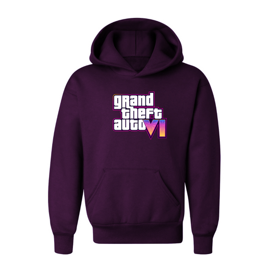 Youth Kids GTA 6 Grand Theft Auto VI Pullover Hoodie Game