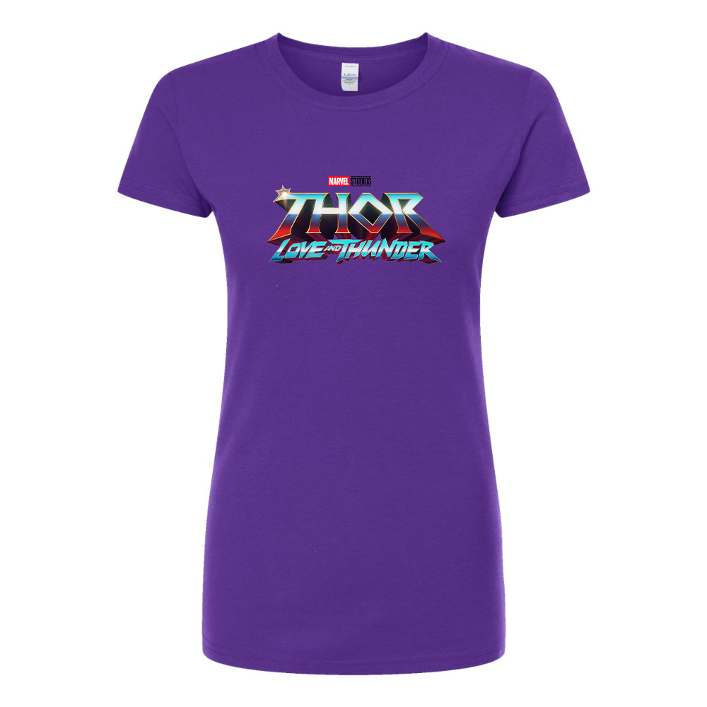 Women's Thor Love & Thunder Superhero  Round Neck T-Shirt